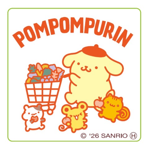 レディース　シール付ソックス（ポムポムプリン）