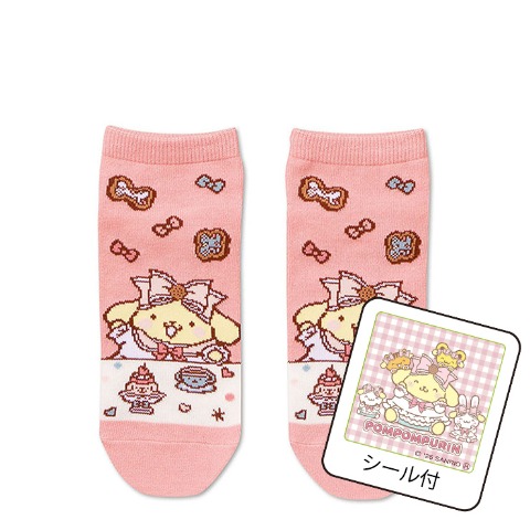 レディース　シール付ソックス（ポムポムプリン）