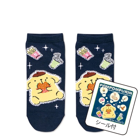 レディース　シール付ソックス（ポムポムプリン）