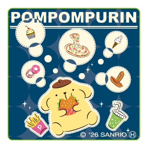 レディース　シール付ソックス（ポムポムプリン）