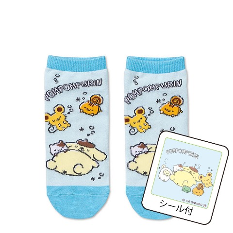 レディース　シール付ソックス（ポムポムプリン）