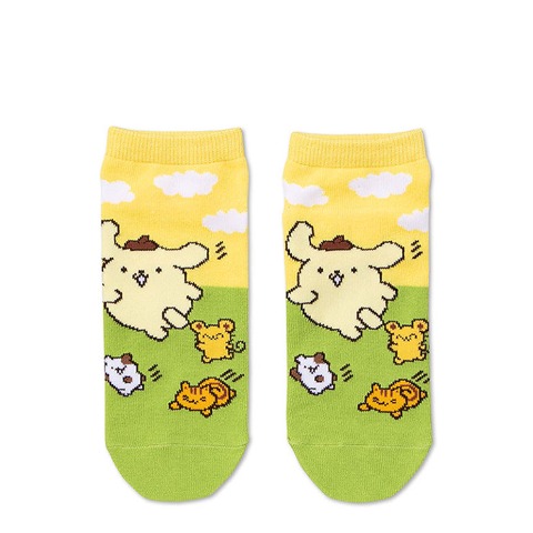 レディース　シール付ソックス（ポムポムプリン）