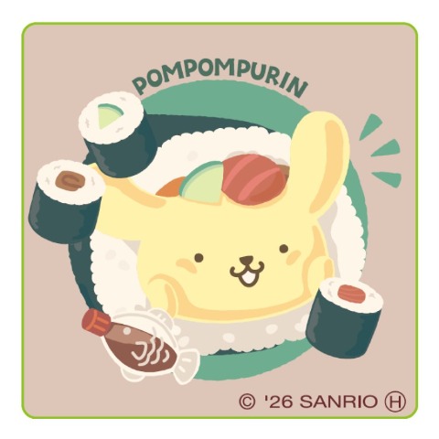 レディース　シール付ソックス（ポムポムプリン）