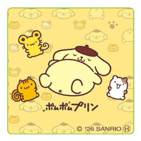 レディース　シール付ソックス（ポムポムプリン）