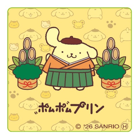 レディース　シール付ソックス（ポムポムプリン）