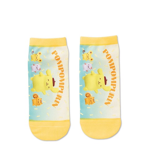 レディース　シール付ソックス（ポムポムプリン）