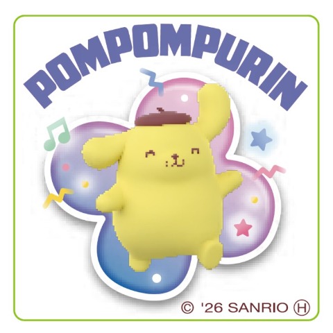 レディース　シール付ソックス（ポムポムプリン）