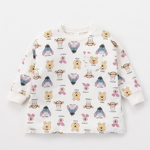 ベビー　長袖Tシャツ （80～95cm・Cottoli/Disney）