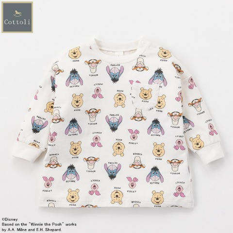ベビー　長袖Tシャツ （80～95cm・Cottoli/Disney）