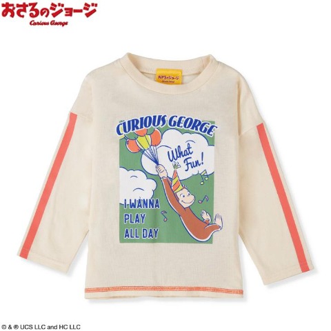 ベビー　長袖Tシャツ（80～95cm・おさるのジョージ）