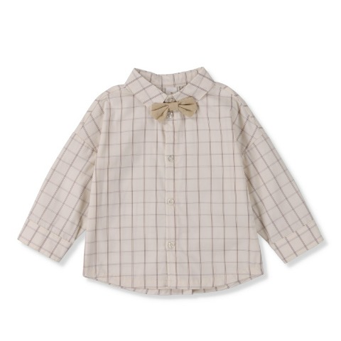 ベビー　長袖タイ付シャツ （80～95cm・Cottoli）