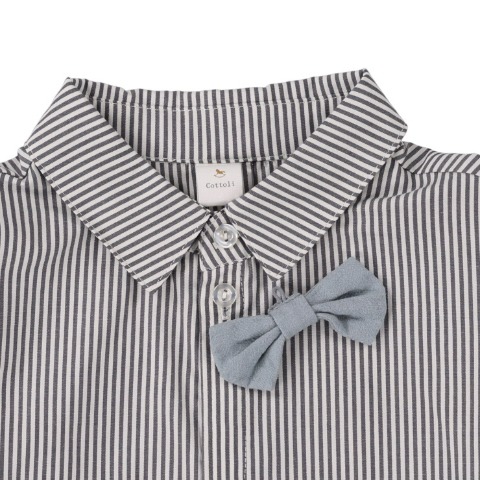 ベビー　長袖タイ付シャツ （80～95cm・Cottoli）