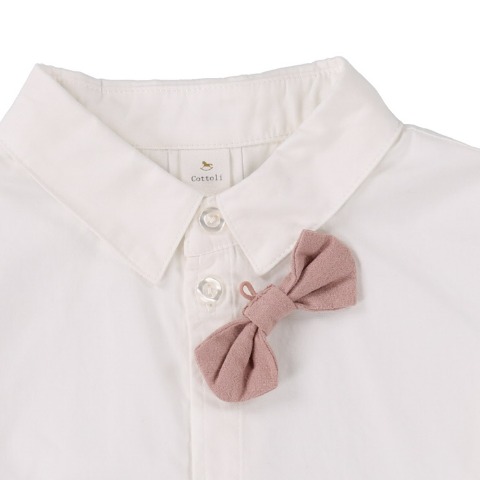 ベビー　長袖タイ付シャツ （80～95cm・Cottoli）
