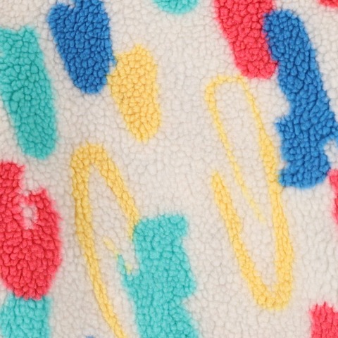 ベビー　ペイント柄総柄ボアジャケット（80～95cm）
