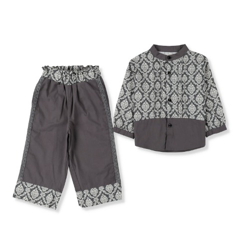 ベビー　シャツ+ロングパンツセット（80～95cm・アンティーク）