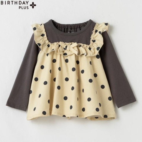 ベビー　レイヤード風Tシャツ （80～95cm・Birthday＋）