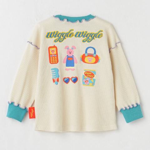 ベビー　長袖Ｔシャツ（90・95cm・wiggle wiggle）