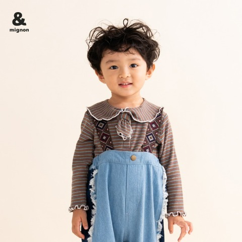 ベビー　長袖Ｔシャツ（80～95cm・&mignon）