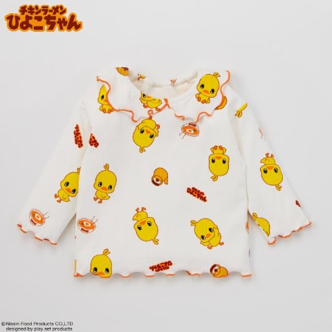 ベビー　長袖Ｔシャツ（80～95cm・チキンラーメンひよこちゃん）