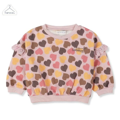 ベビー　トップス（80～95cm・mamaraku/サブレヤ） ピンク 210