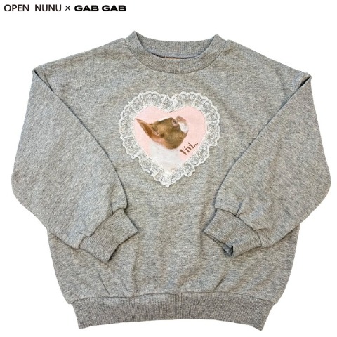 ベビードッグアップリケトレーナー（OPEN NUNU×GAB GAB・80～95cm)