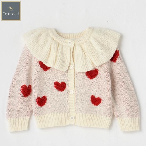 ベビー　長袖カーディガン（80～95cm・Cottoli）
