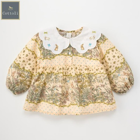 ベビー　長袖ブラウス （80～95cm・Cottoli/yukiemon）