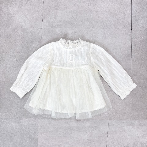ベビー　長袖チュニック+ボンネット （80～95cm・Cottoli）