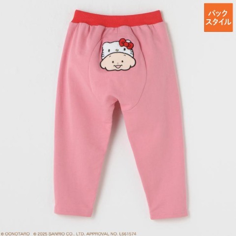 ベビー　１０分丈モンキーパンツ（80～95cm・おおのたろう×ハローキティ）