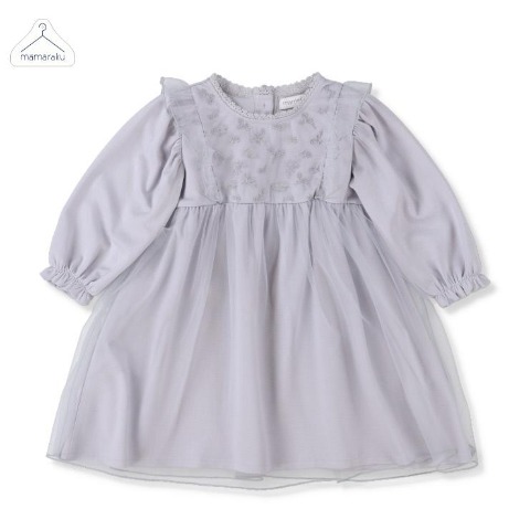 ベビー　ワンピース（80cm～95cm・mamaraku） ブルー 207