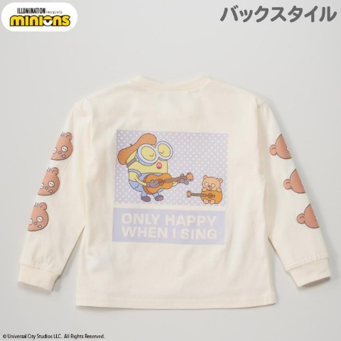 キッズ　長袖Tシャツ （100～120cm・ミニオンズ）