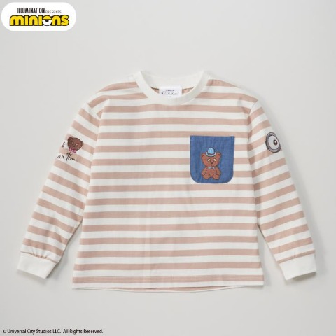 キッズ　長袖Tシャツ （100～120cm・ミニオンズ）