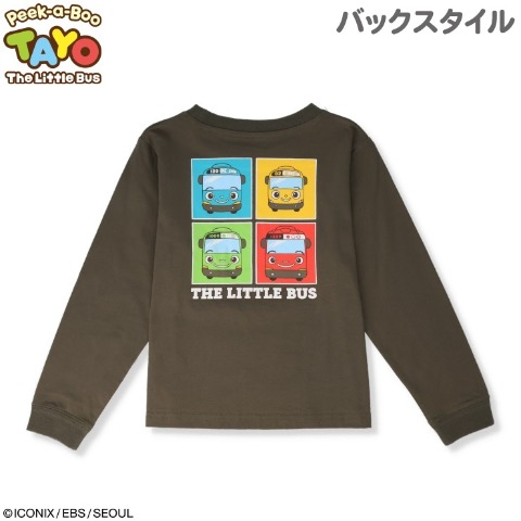 キッズ　長袖Tシャツ（100～120cm　ちびっこバス・タヨ）