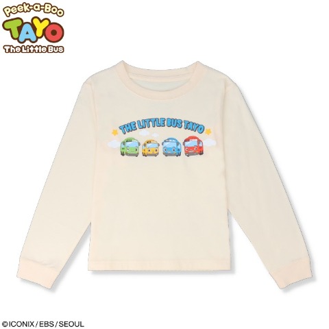 キッズ　長袖Tシャツ（100～120cm　ちびっこバス・タヨ）