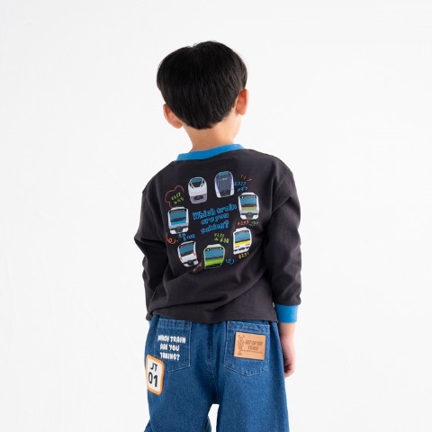 キッズ　長袖Ｔシャツ（100～120cm・JR東日本商品化許諾済）