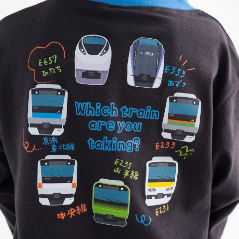 キッズ　長袖Ｔシャツ（100～120cm・JR東日本商品化許諾済）