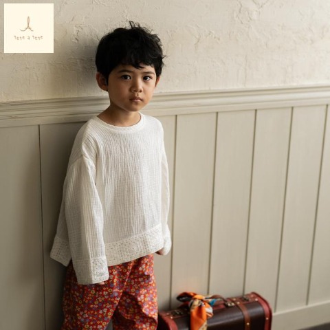 キッズ　長袖Tシャツ（100～120cm・tete a tete）