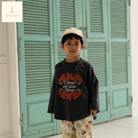 キッズ　長袖Ｔシャツ（100～120cm・tete a tete）