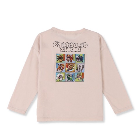 キッズ　長袖Ｔシャツ（100～120cm・最強王図鑑）