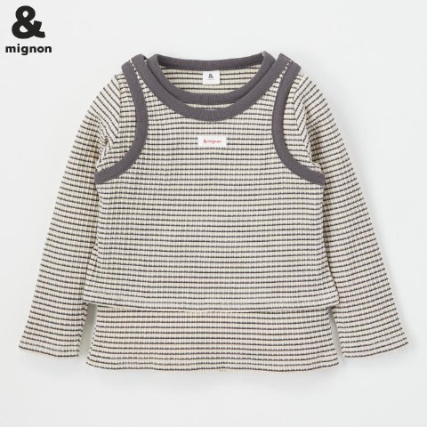 キッズ　Tシャツ+タンクトップ（100～120cm・&mignon）