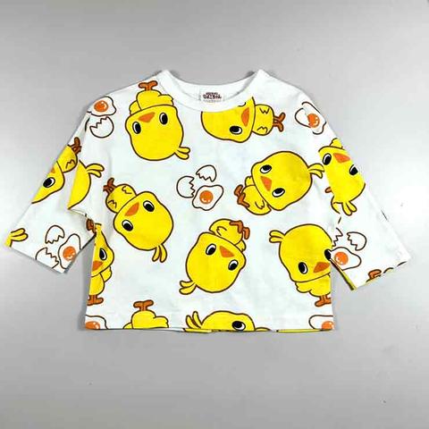 キッズ　長袖Ｔシャツ（100～120cm・チキンラーメンひよこちゃん）