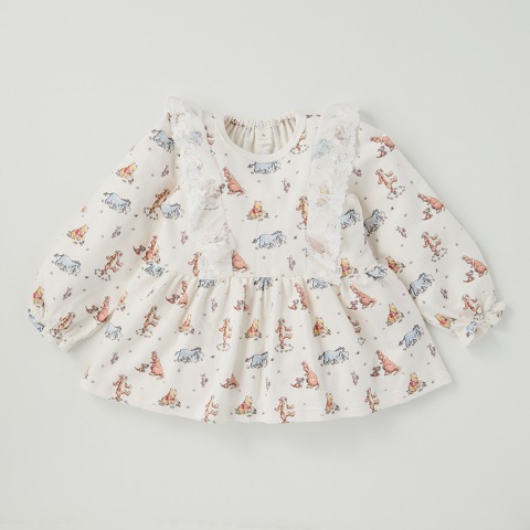 キッズ　長袖チュニック（100～120cm・Cottoli/Disney）