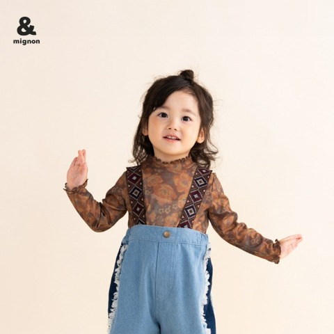 キッズ　長袖Tシャツ（100～120cm・&mignon）
