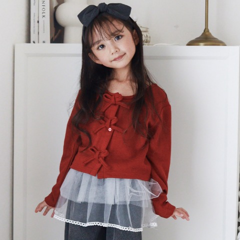 キッズ　カーディガン+キャミソール（100～120cm・mirror bae.）