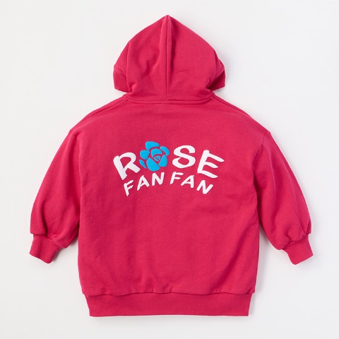 キッズ　パーカ（100～120cm・ROSE FAN FAN）