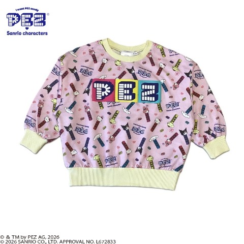 キッズ　トレーナー（100～120ｃｍ・PEZ×サンリオキャラクターズ）