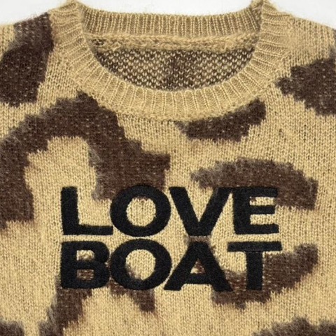 キッズ　総柄ニット (100～120cm・LOVEBOAT）