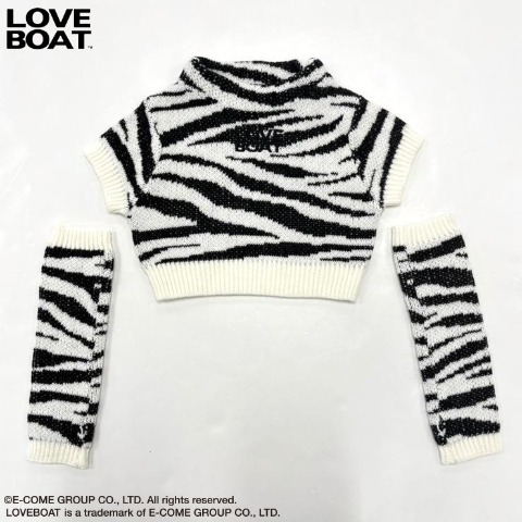 キッズ　アームウォーマー付きニット (100～120cm・LOVEBOAT）