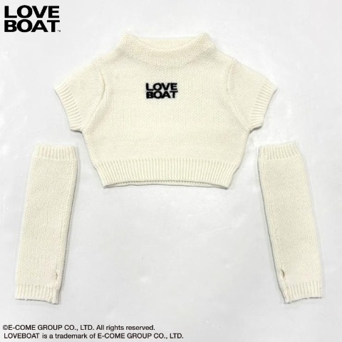 キッズ　アームウォーマー付きニット (100～120cm・LOVEBOAT）