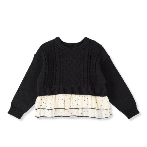 キッズ　ニットプルオーバー（100～120cm・mamaraku）